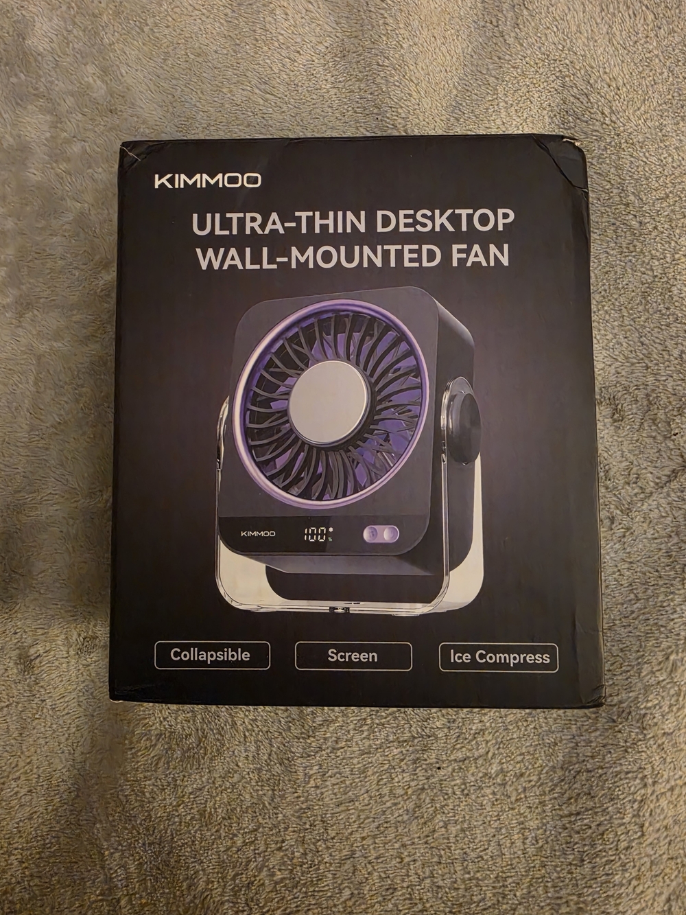 Ultra-Thin Desktop Wall-Mounted Fan - Purple